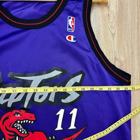 Vintage NBA Toronto Raptors Isiah Thomas #11 Jersey Champion Men’s Sz 48 RARE XL - Picture 6 of 11